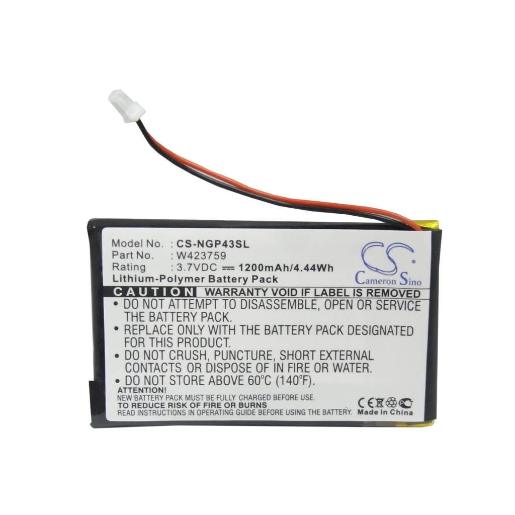 Compatible battery replacement for NavGear W423759