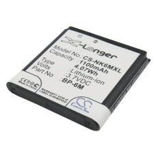 Remplacement de batterie compatible pour Nokia  BP-6M-S, BP-6M