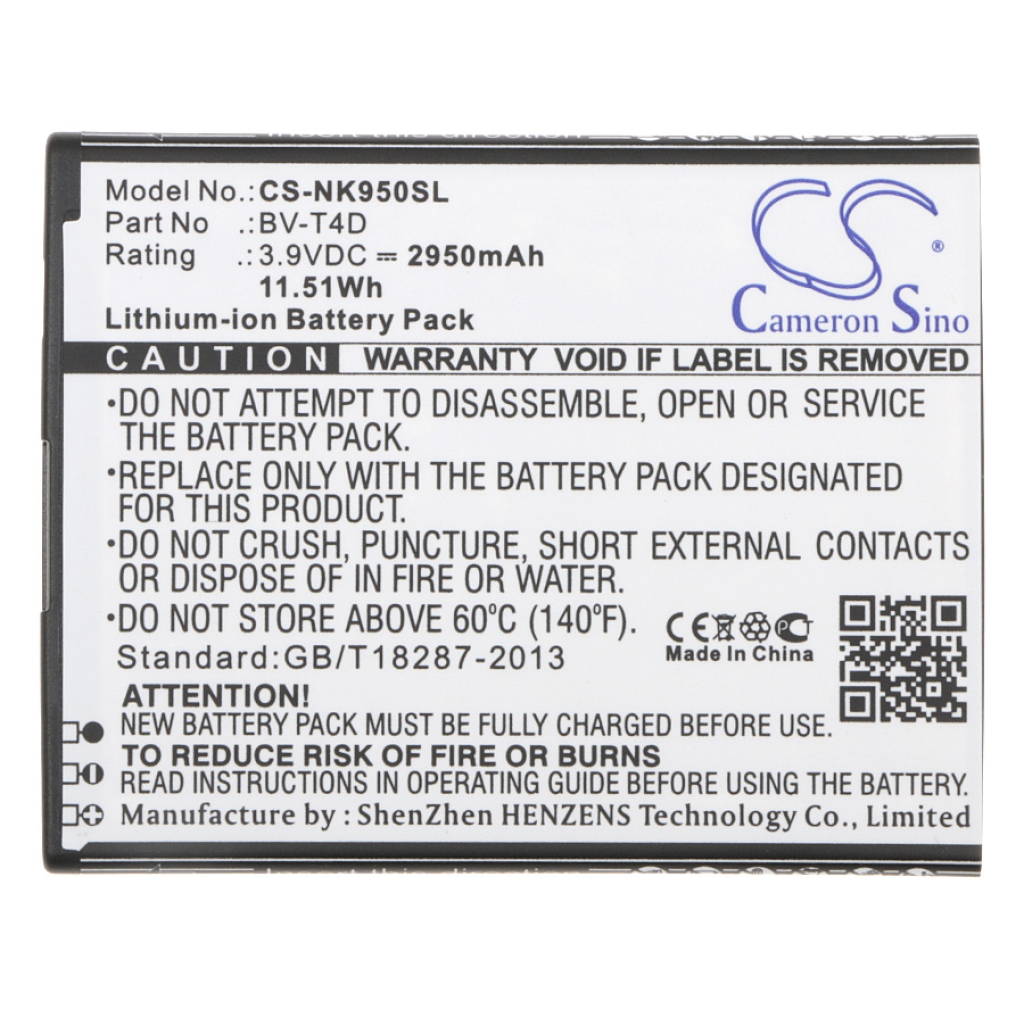 Batterie de téléphone portable Nokia Lumia 950 XL