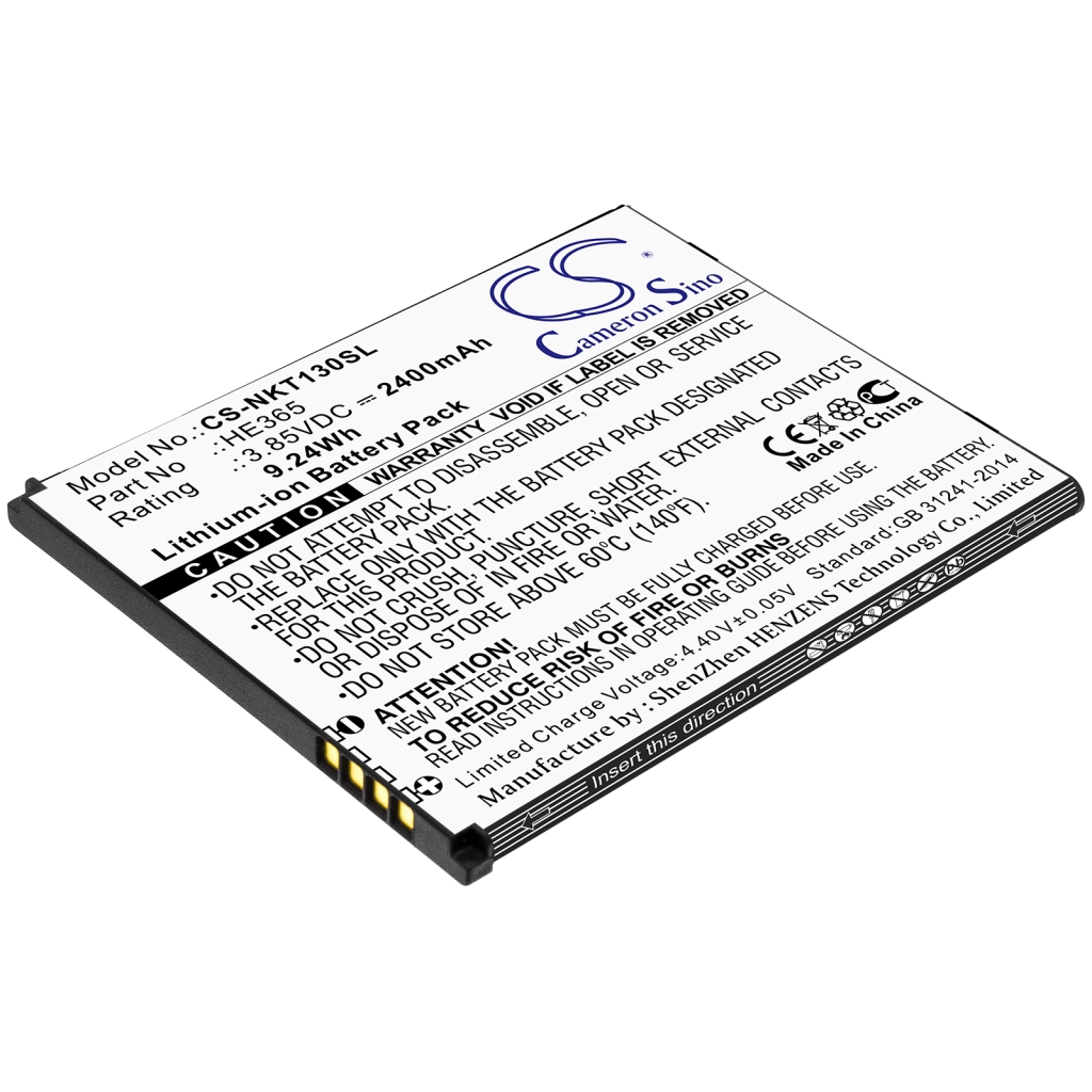 Compatible battery replacement for Nokia HE365