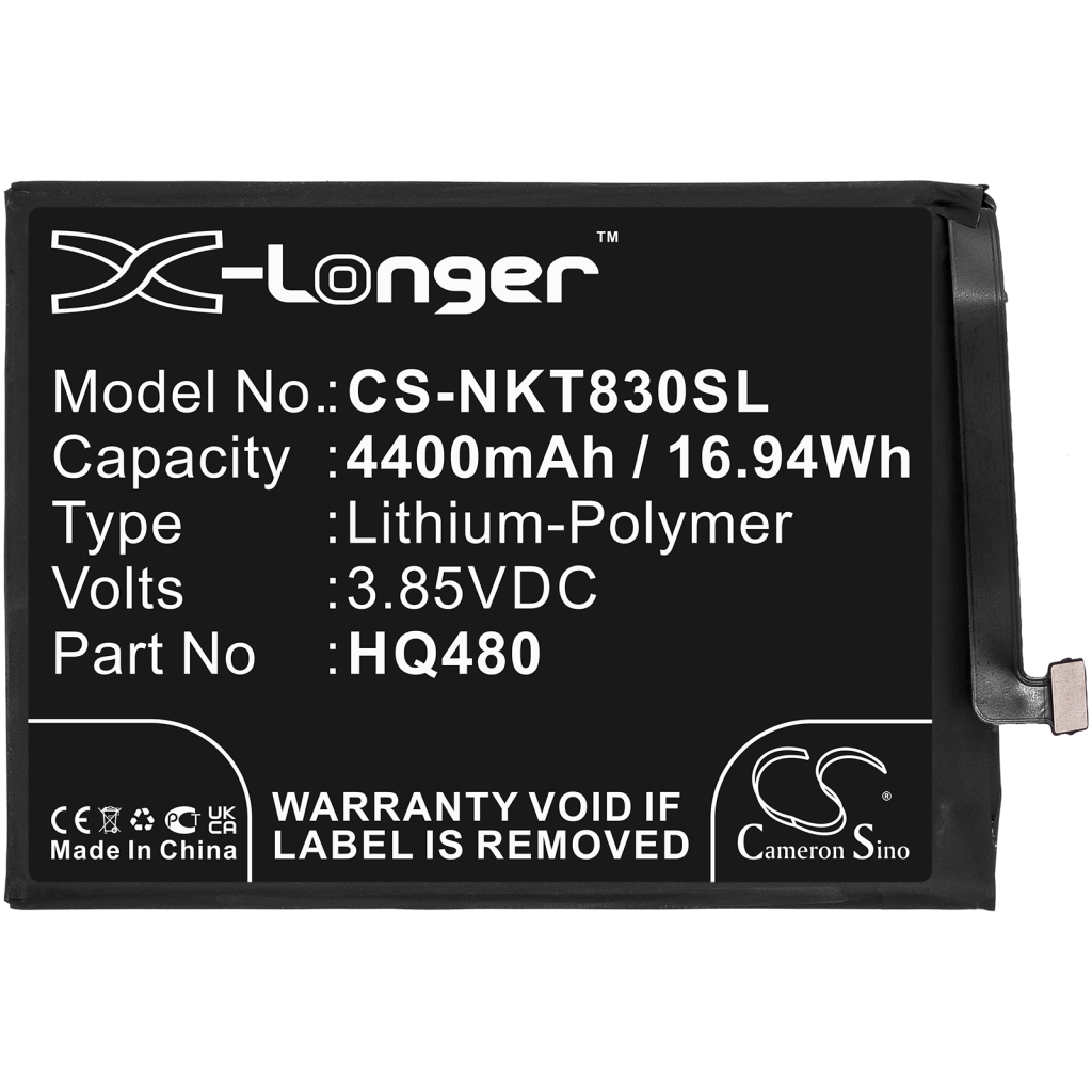 Compatible battery replacement for Nokia HQ480