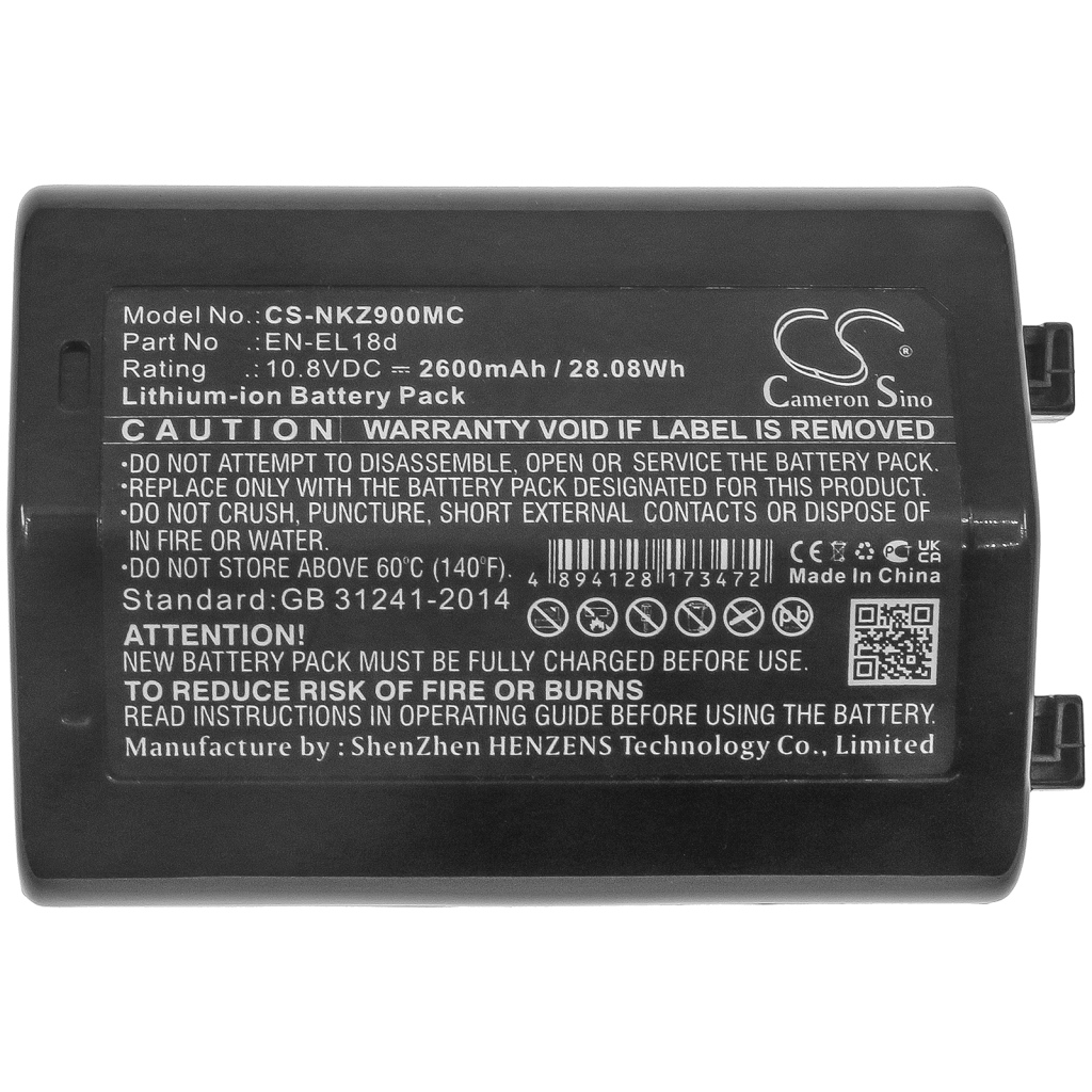 Battery Replaces EN-EL18d