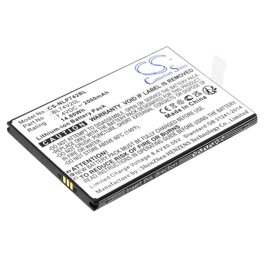 Compatible battery replacement for Newland BL74V20L