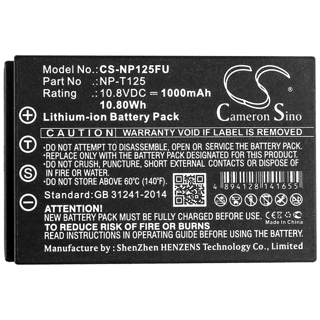 Batterie de l'appareil photo FUJIFILM Medium Format GFX