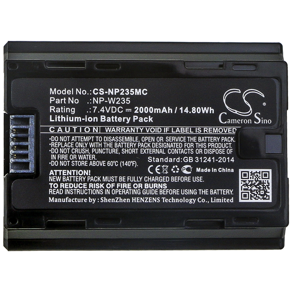 Batterie de l'appareil photo FUJIFILM CS-NP235MC