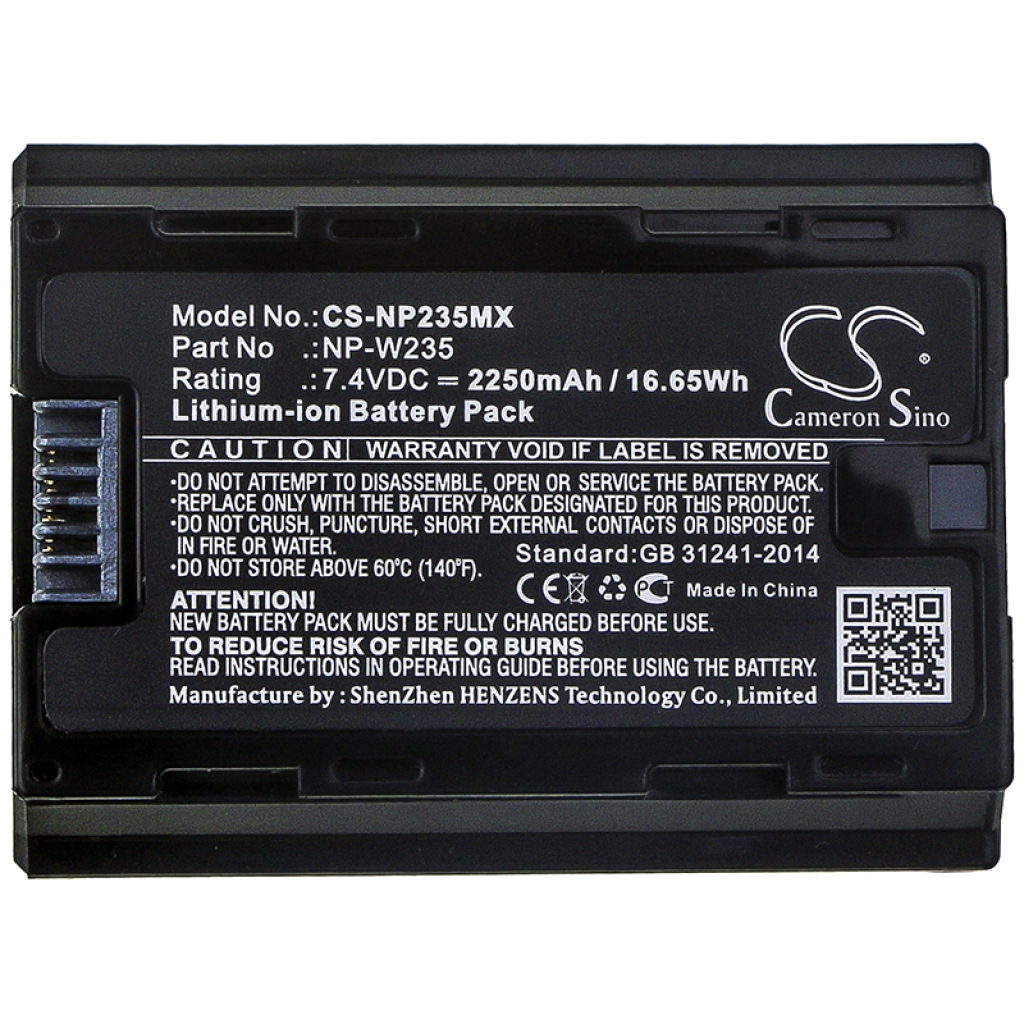 Batterie de l'appareil photo FUJIFILM CS-NP235MX