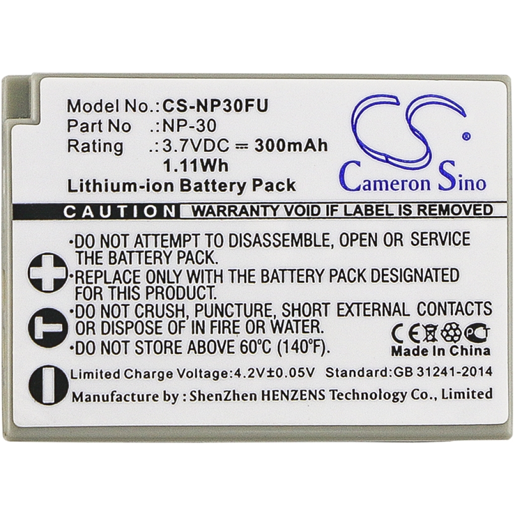 Batterie de l'appareil photo Lumicron CS-NP30FU