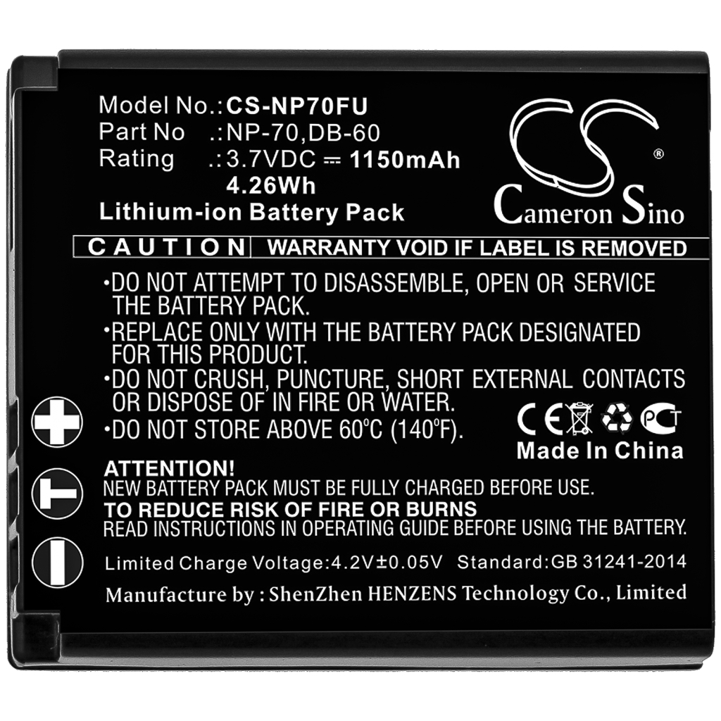 Batteries Remplace CGA-S005E