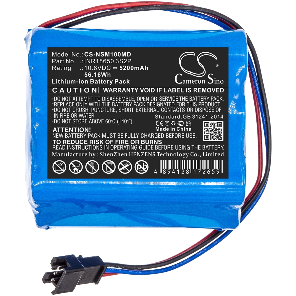 Compatible battery replacement for Neusoft INR18650 3S2P