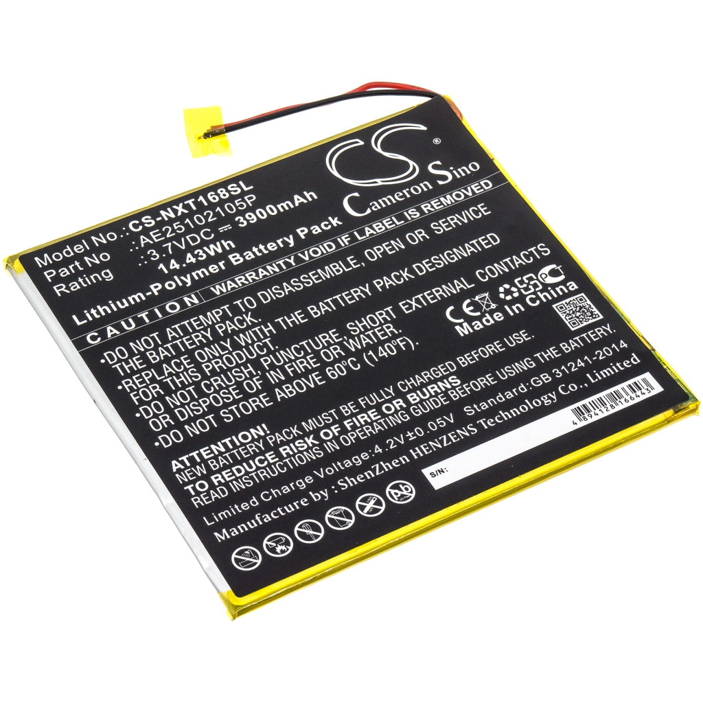 Compatible battery replacement for Nextbook AE25102105P