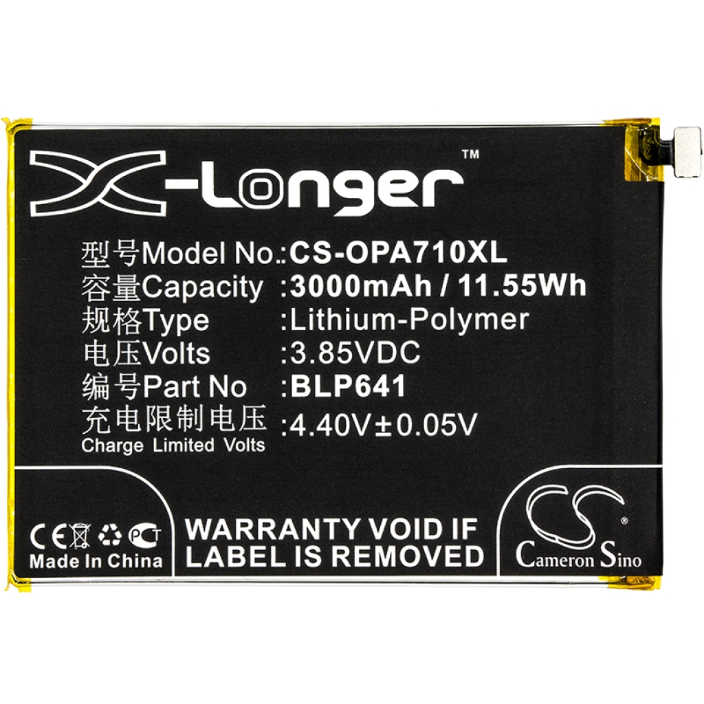 Compatible battery replacement for OPPO BLP641