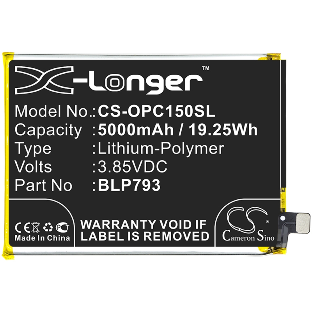 Compatible battery replacement for OPPO BLP793