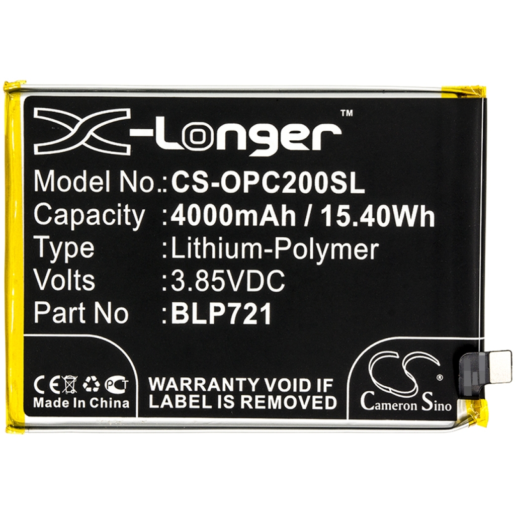 Compatible battery replacement for OPPO BLP721