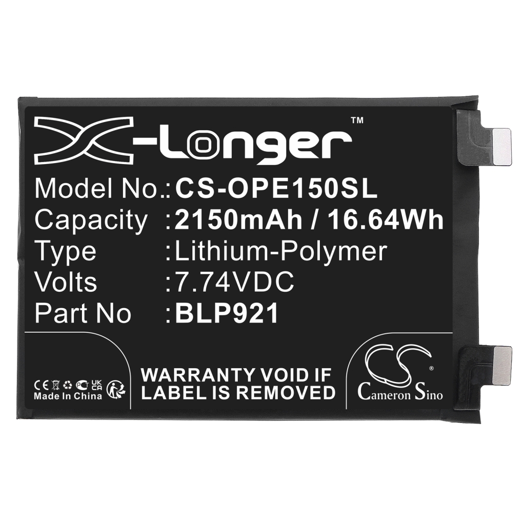 Compatible battery replacement for Oneplus BLP921