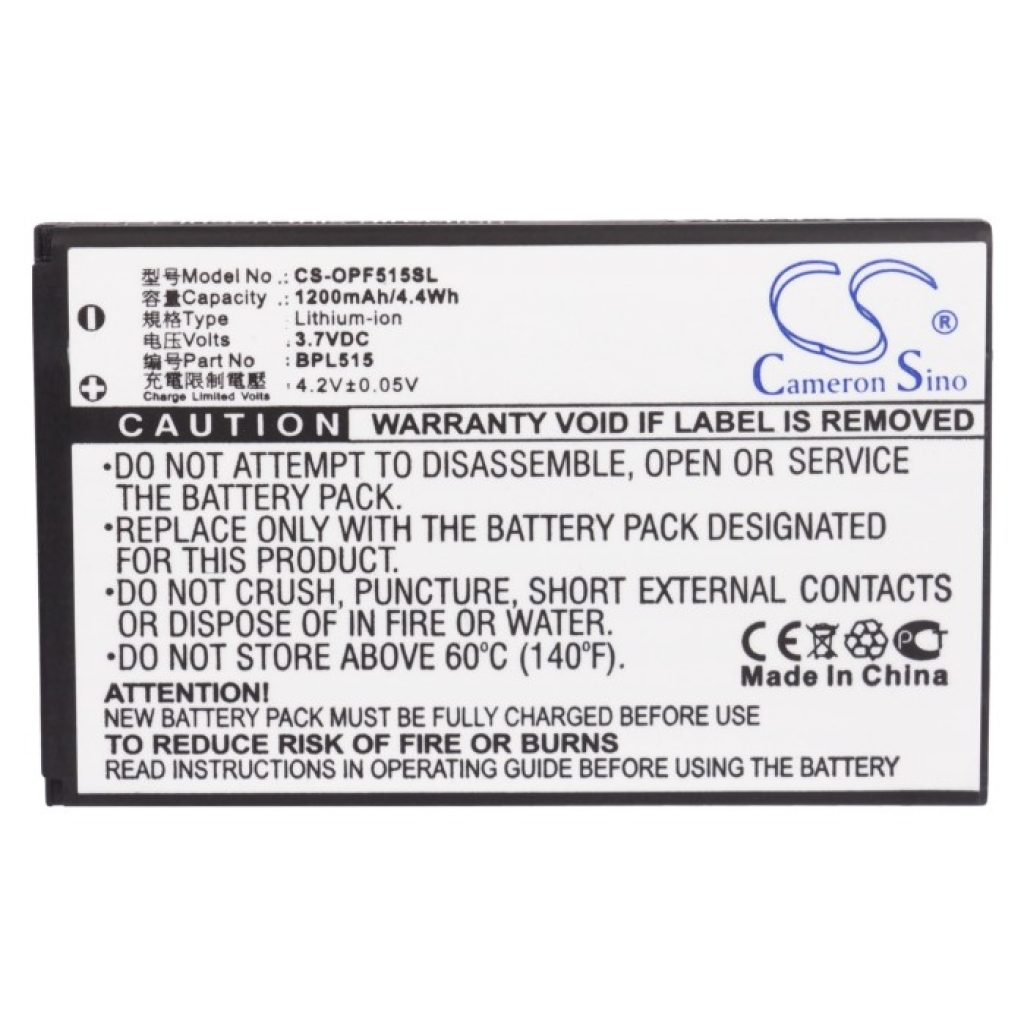 Compatible battery replacement for OPPO BLP515