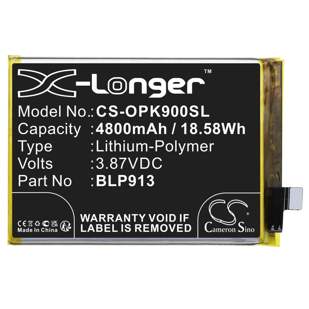 Compatible battery replacement for OPPO BLP913