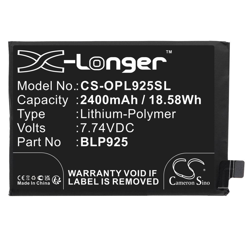 Compatible battery replacement for OPPO BLP925