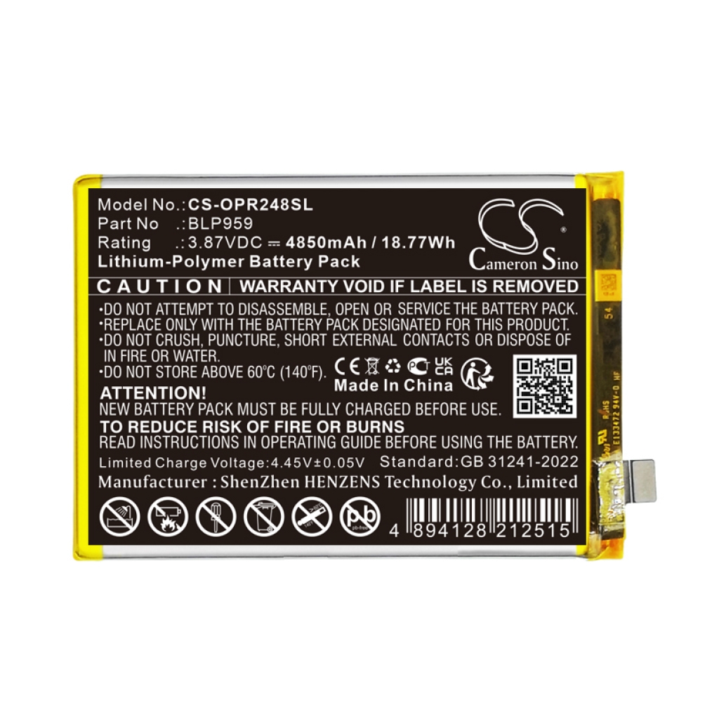 Mobile Phone Battery OPPO CS-OPR248SL