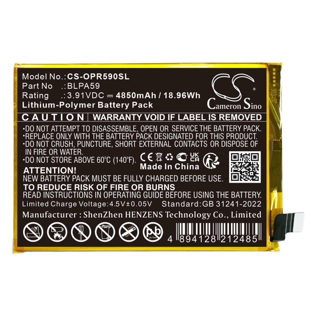 Mobile Phone Battery OPPO CS-OPR590SL