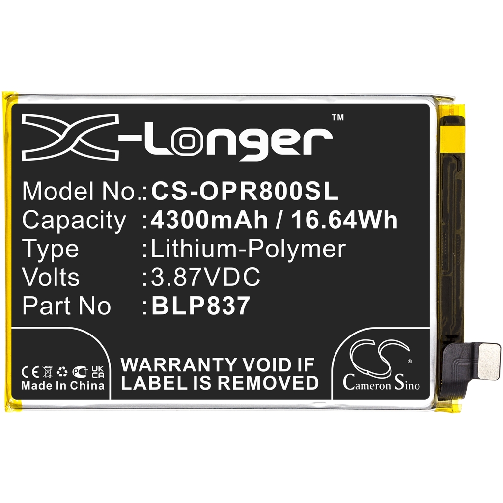 Compatible battery replacement for OPPO BLP837