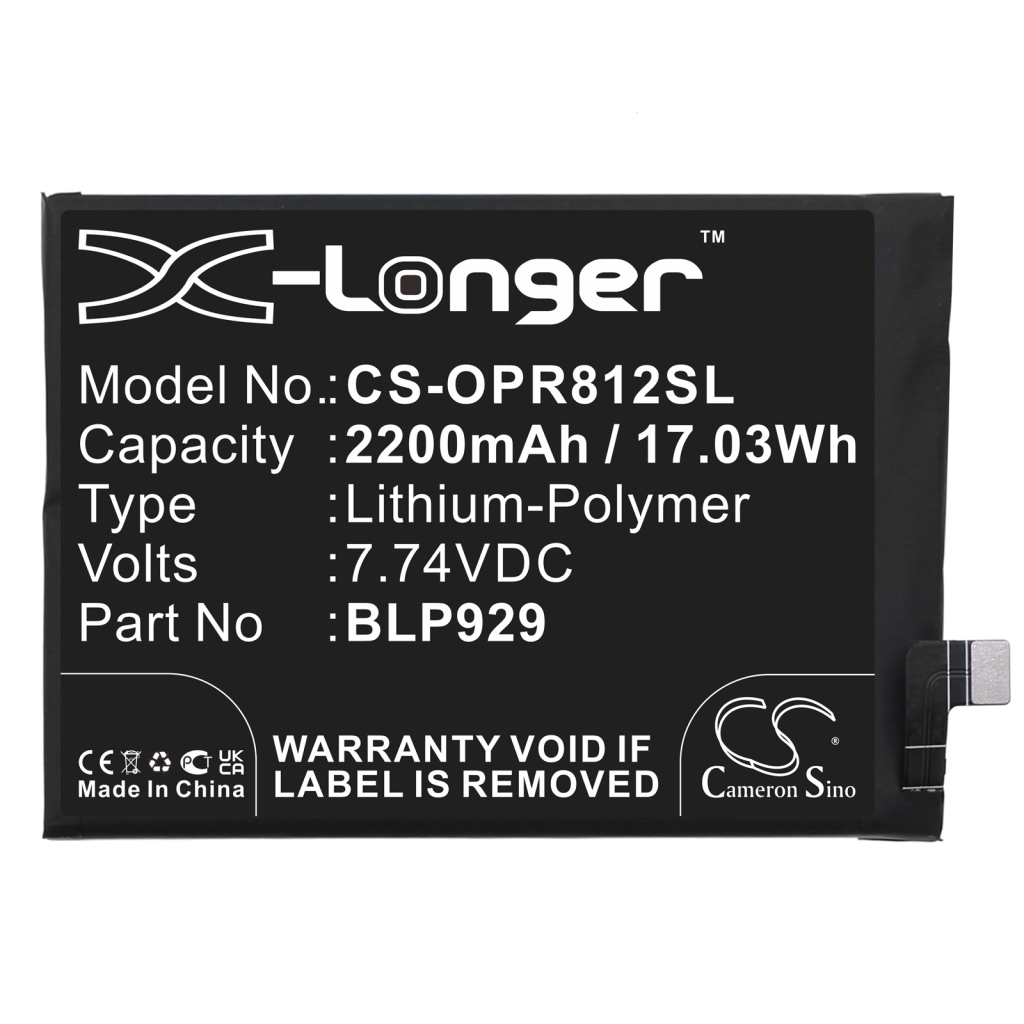 Compatible battery replacement for OPPO BLP929