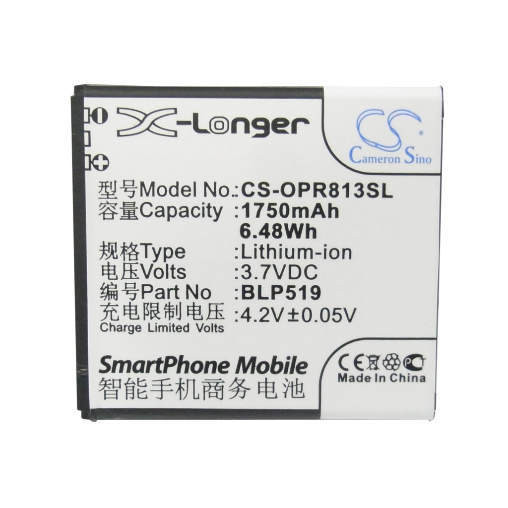 Compatible battery replacement for OPPO BLP519