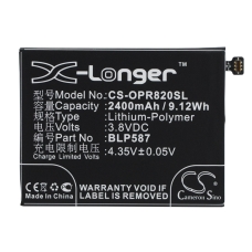 Compatible battery replacement for OPPO BLP587