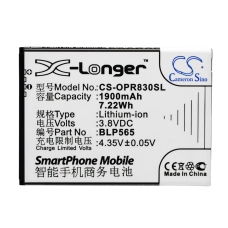 Compatible battery replacement for OPPO BLP565