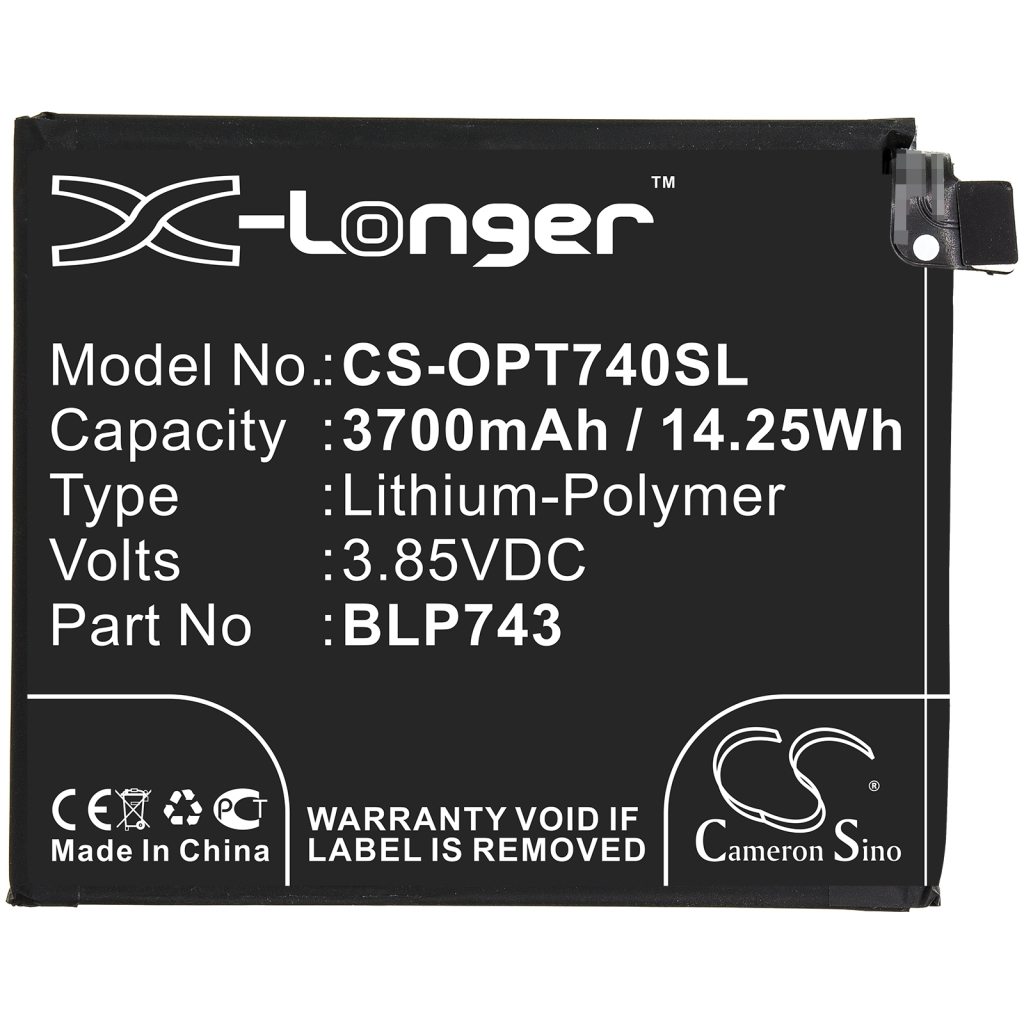 Compatible battery replacement for Oneplus BLP743