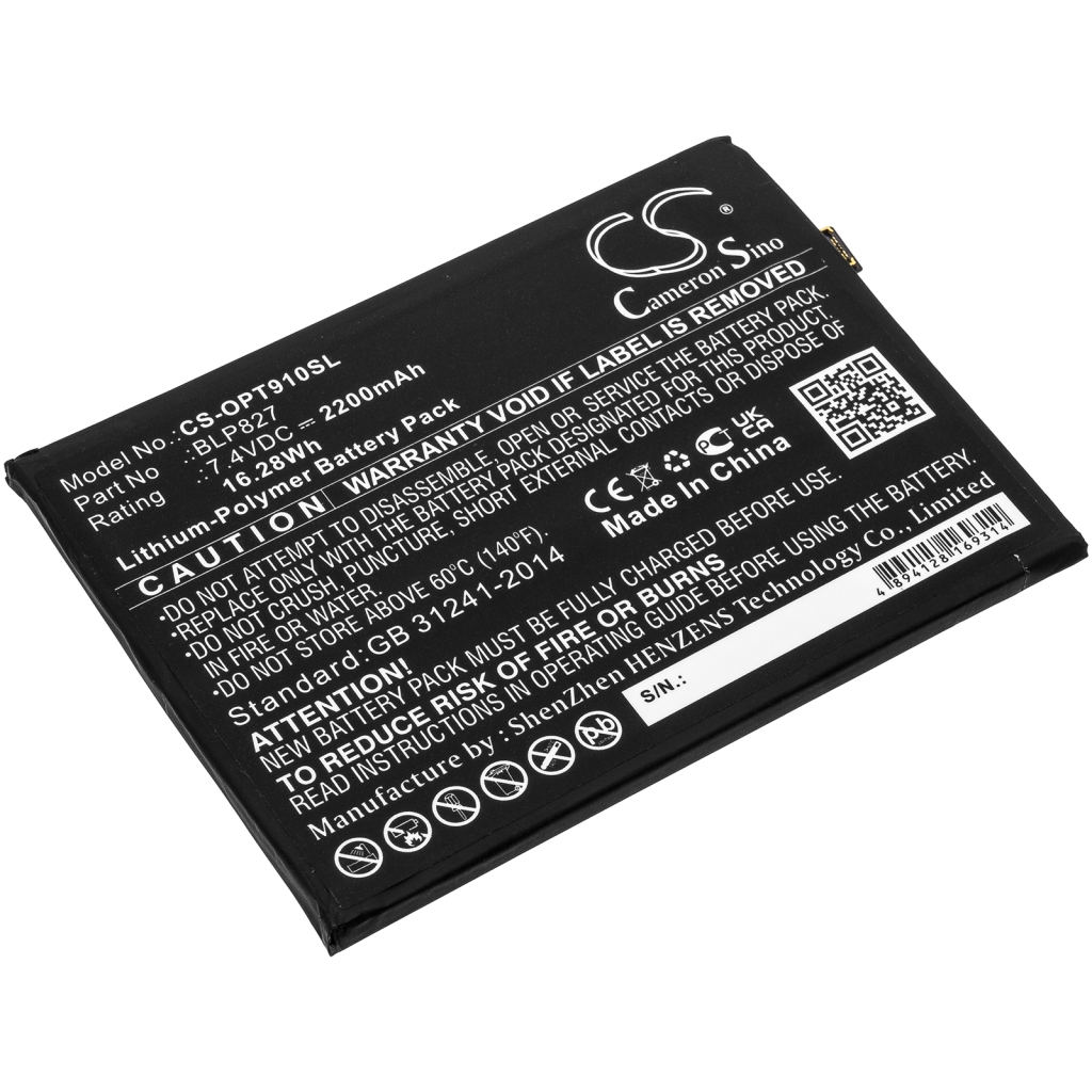 Remplacement de batterie compatible pour Oneplus BLP827