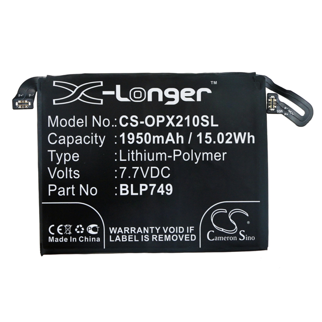 Compatible battery replacement for OPPO BLP749