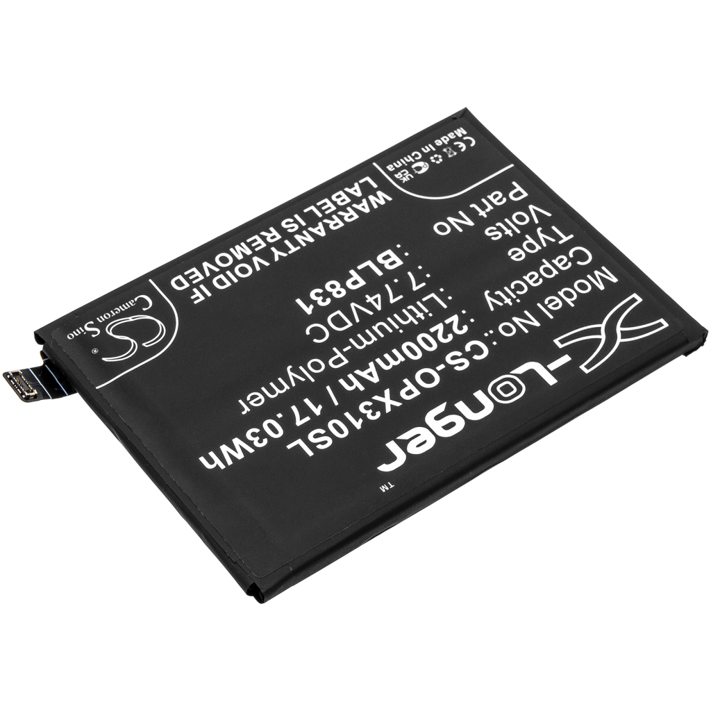 Compatible battery replacement for OPPO BLP831