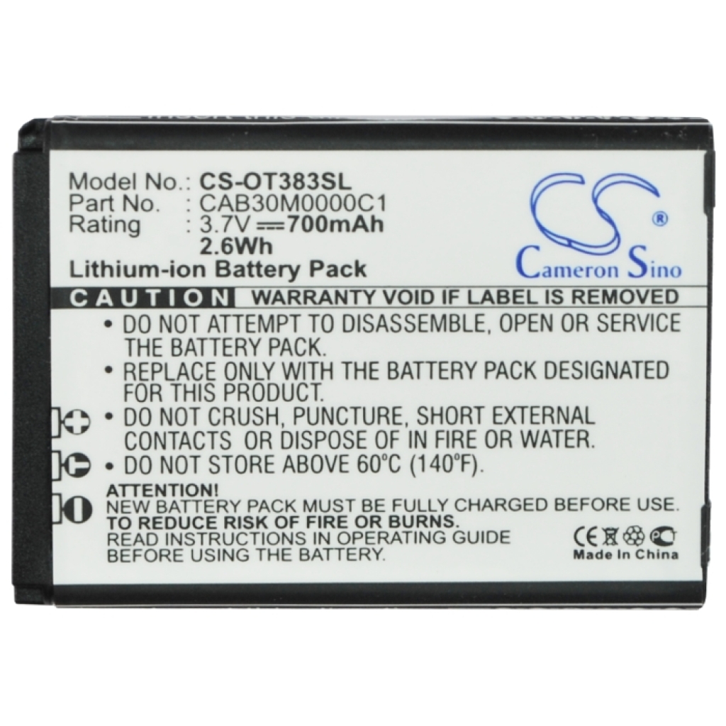 Batterie d'imprimante Epson CS-OT383SL