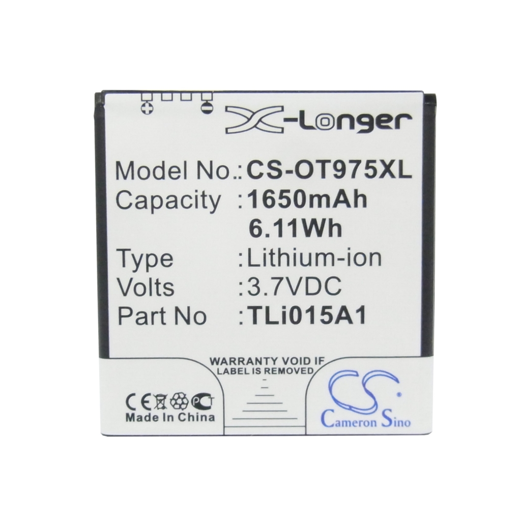 Compatible battery replacement for Alcatel TLI015A1