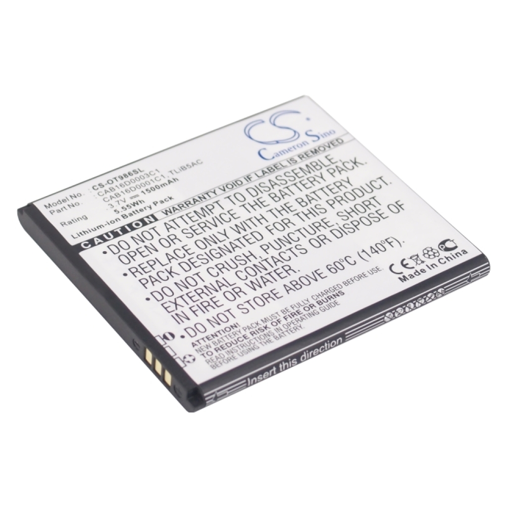 Mobile Phone Battery TCL CS-OT986SL