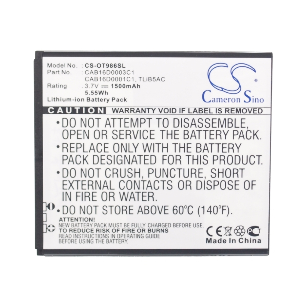 Battery Replaces CAB16D0001C1