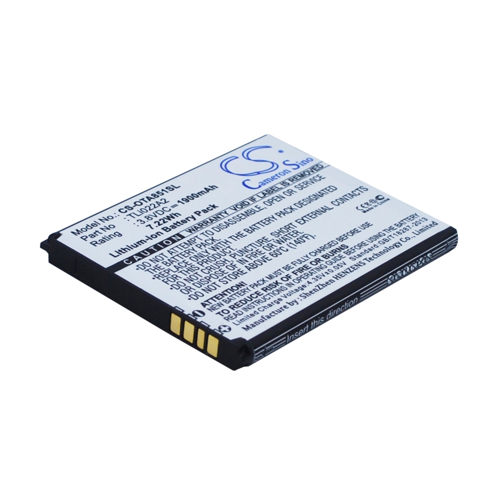 Compatible battery replacement for Alcatel TLI022A2