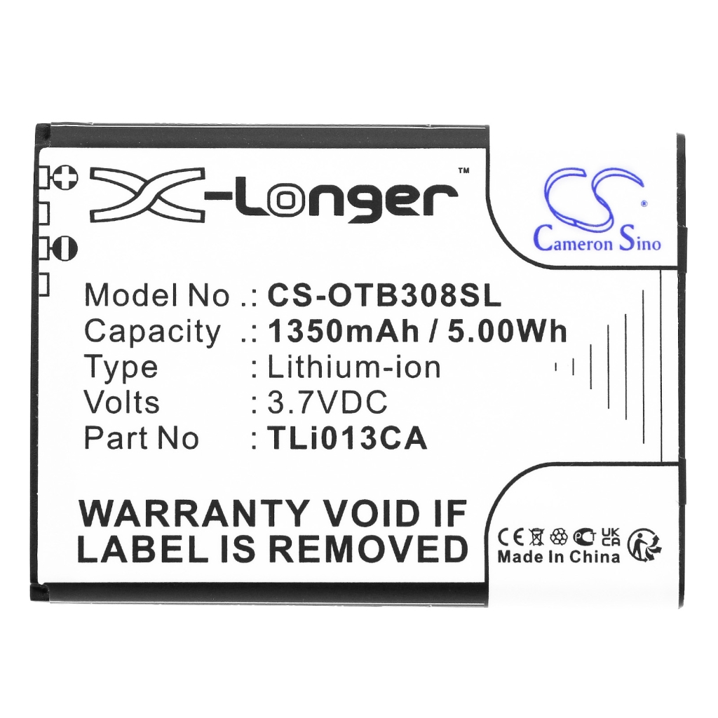 Remplacement de batterie compatible pour Alcatel TLI013CA