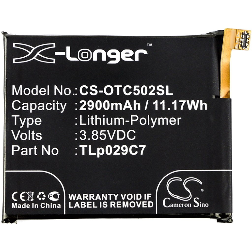 Remplacement de batterie compatible pour Alcatel TLP029C7