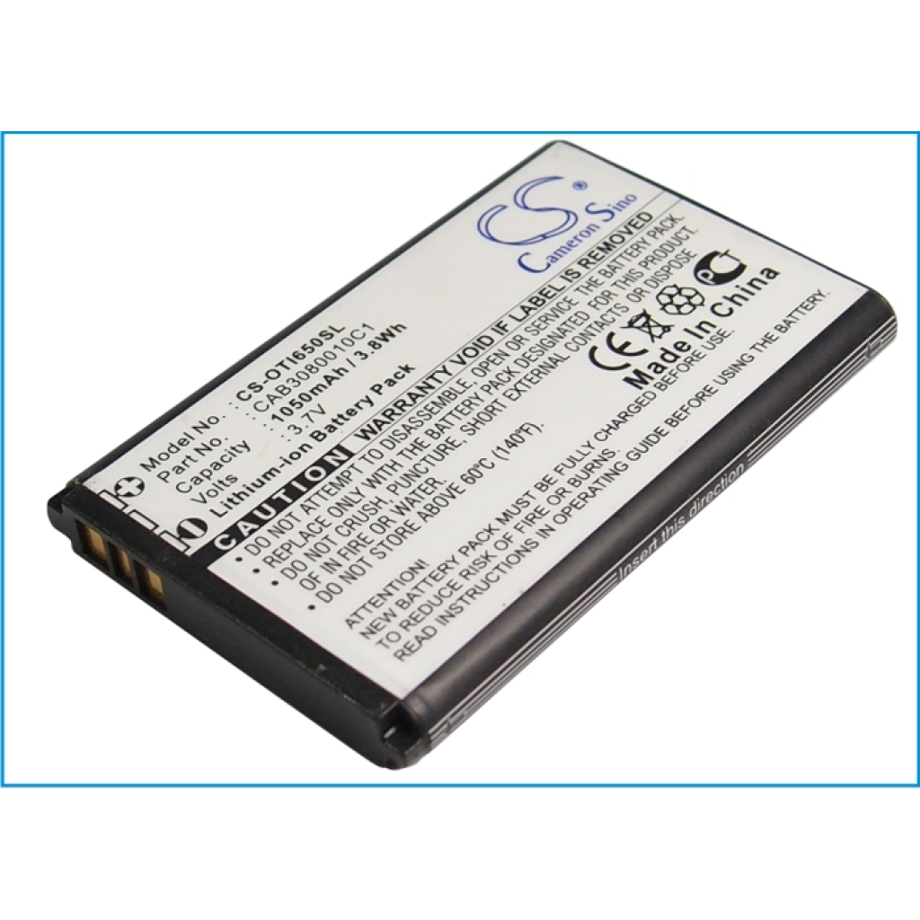 Remplacement de batterie compatible pour Alcatel CAB3080010C1