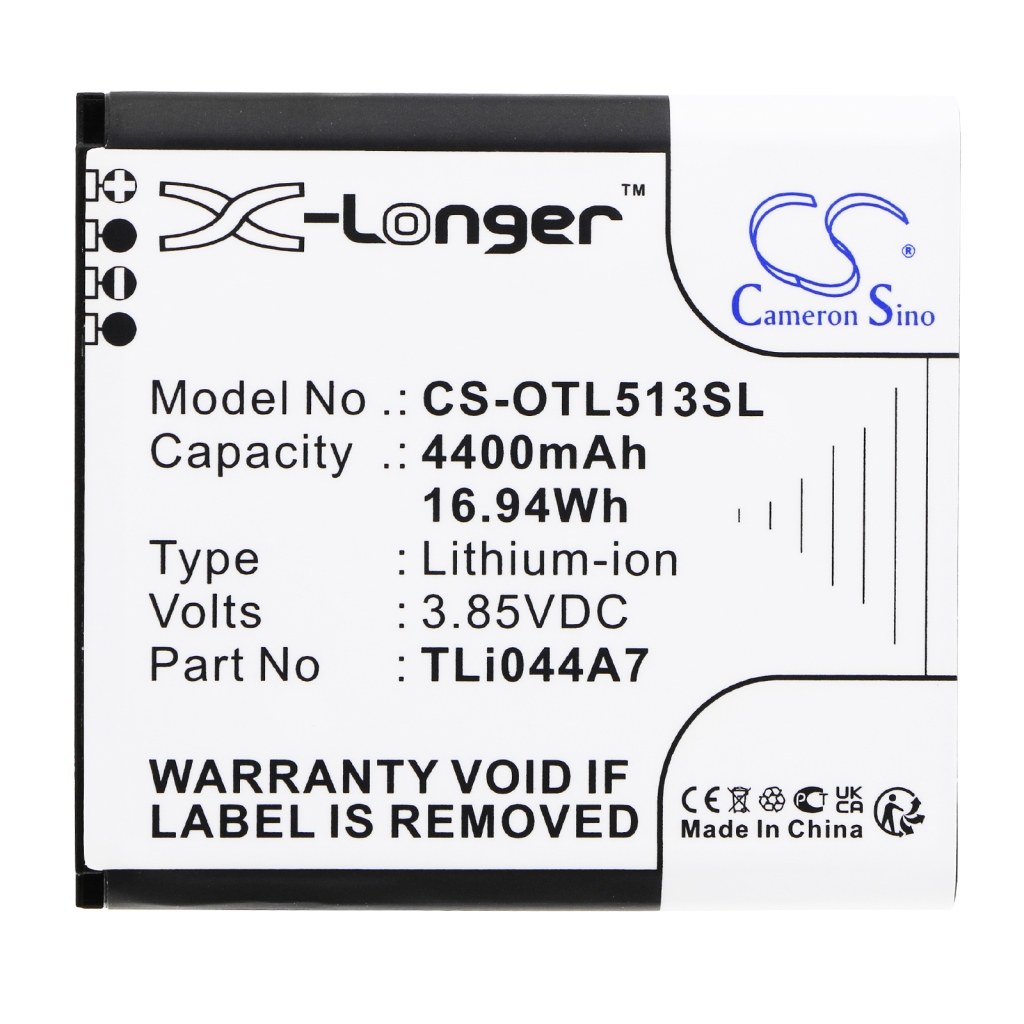 Compatible battery replacement for Alcatel TLI044A7