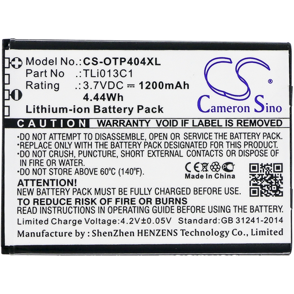 Mobile Phone Battery CINGULAR CS-OTP404XL