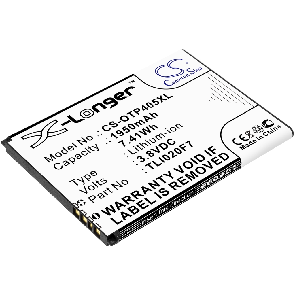 Compatible battery replacement for Alcatel TLI020F7