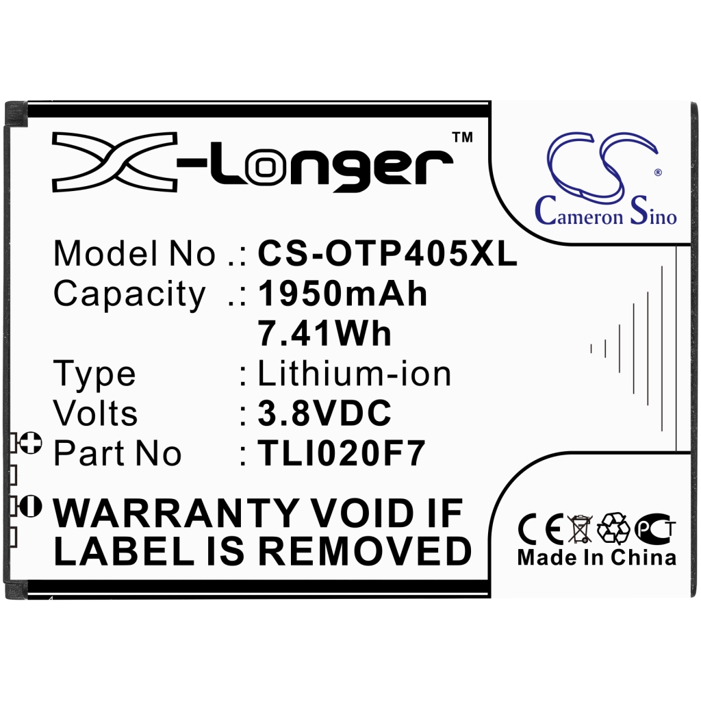 Battery Replaces TLI020F7