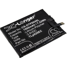 Remplacement de batterie compatible pour Alcatel TLP020EC