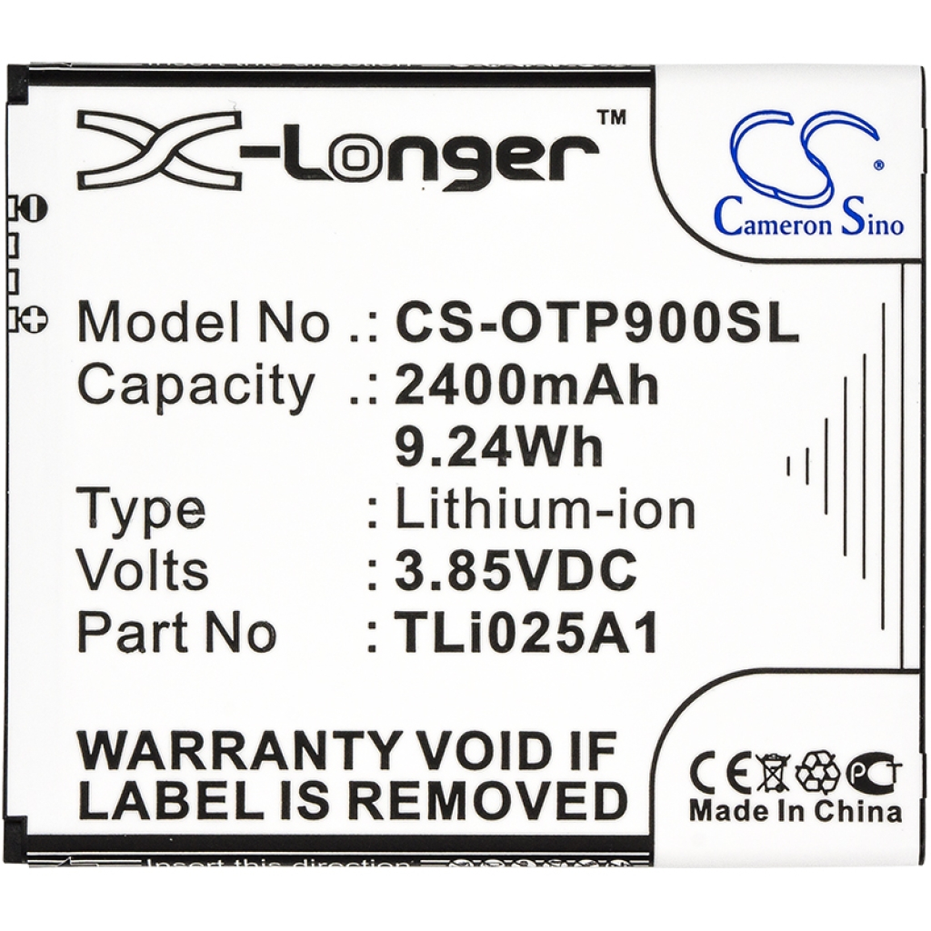 Remplacement de batterie compatible pour Alcatel TLI025A1