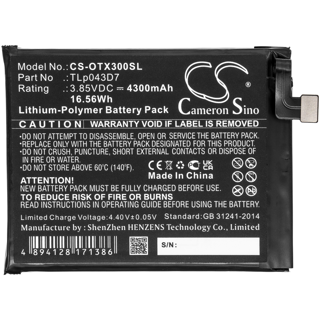 Batteries Remplace TLp048A1