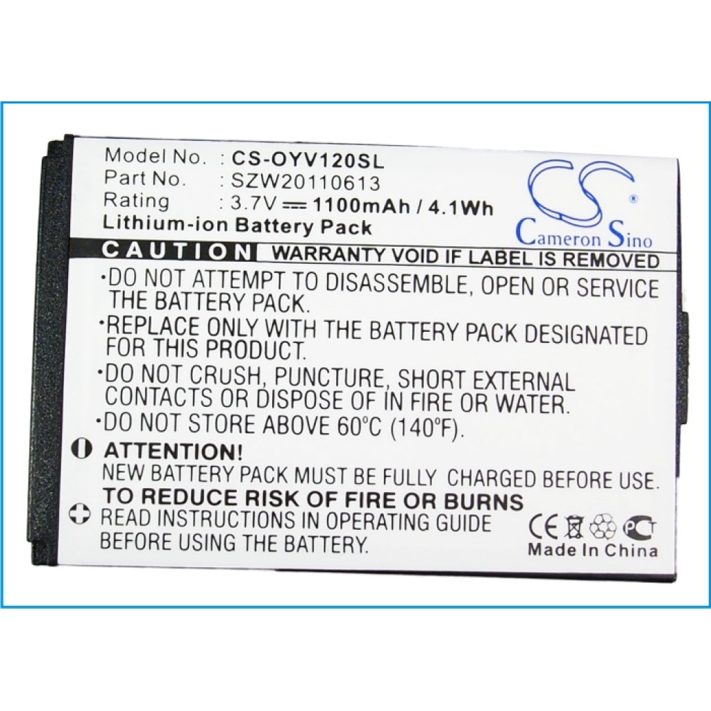 Compatible battery replacement for OLYMPIA SZW20110613