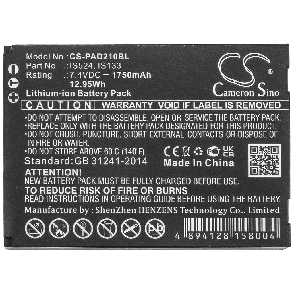 Terminal de paiement Batterie Pax CS-PAD210BL