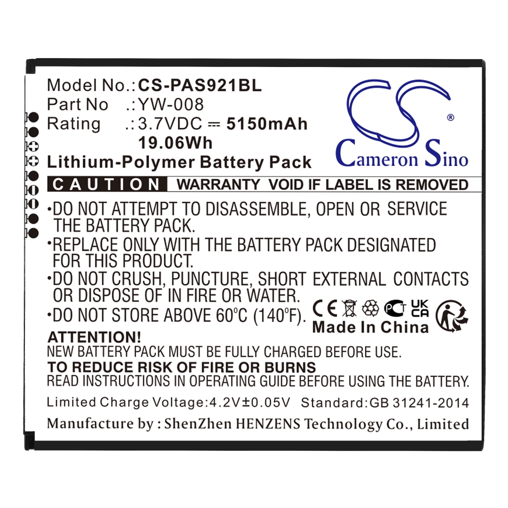 Terminal de paiement Batterie Pax CS-PAS921BL